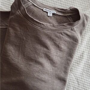 James Perse Taupe Crew Sweatshirt (light!)